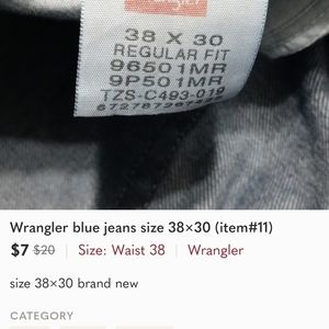 Wrangler blue jeans